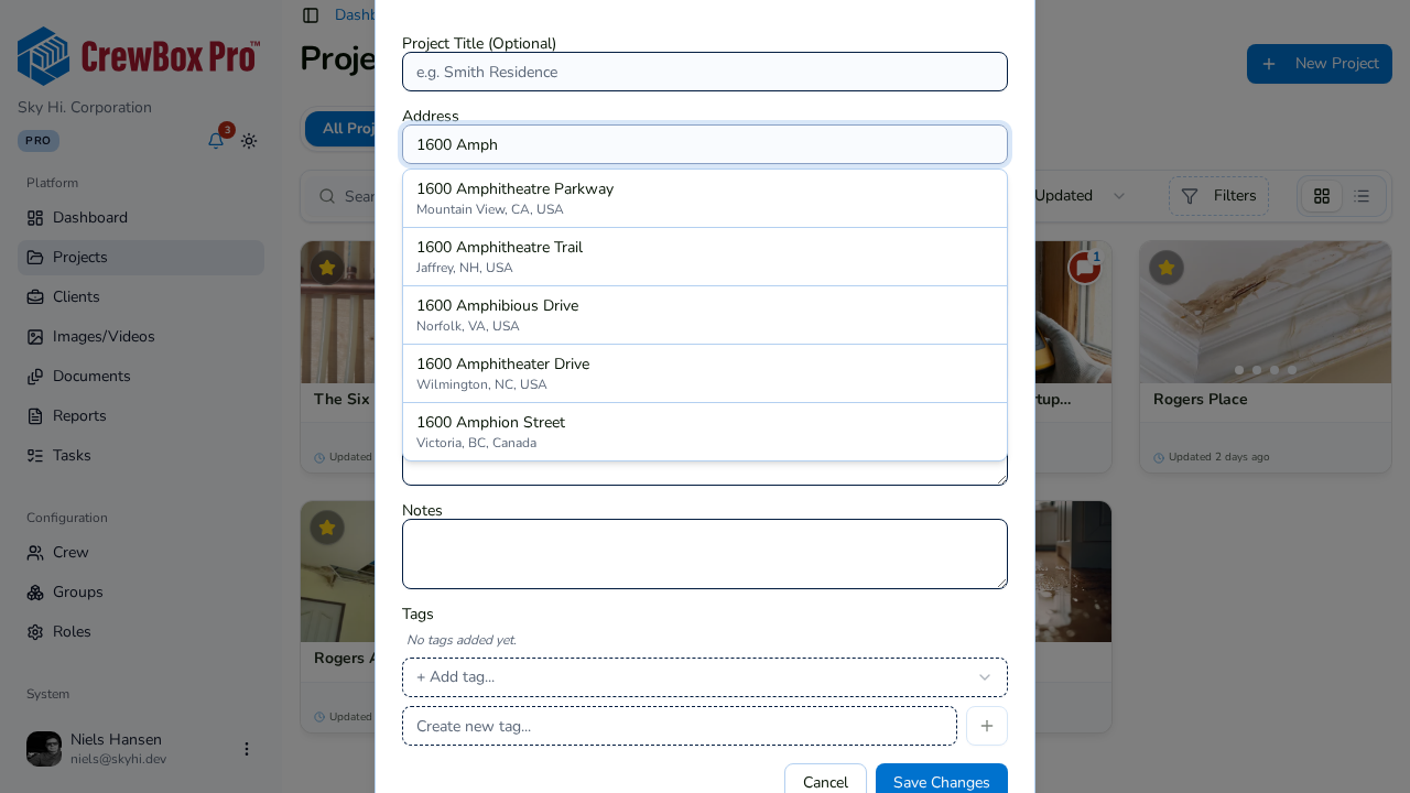 Address autocomplete suggests verified US and Canadian addresses as you type.